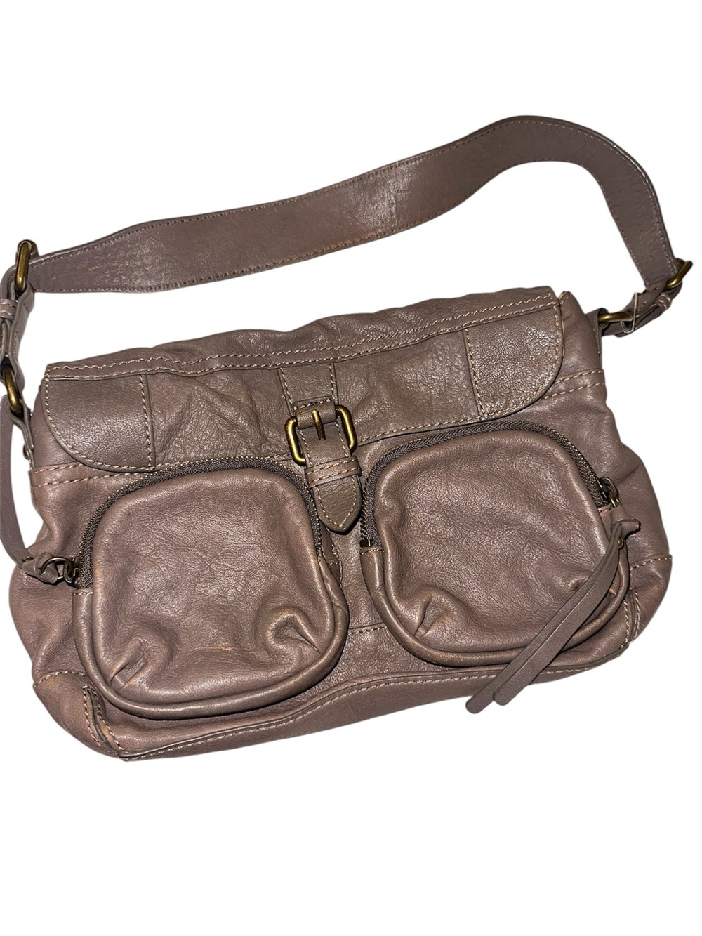 FOSSIL Vintage 90s Leather Satchel Bag Collectible Purse